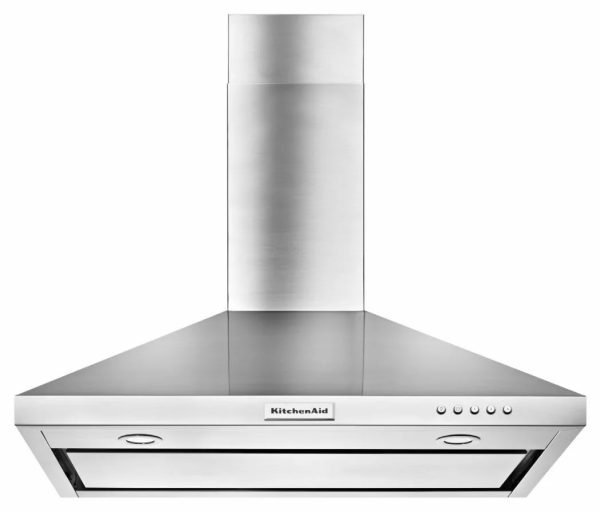 Brand New KitchenAid 30” Wall Mounted Chimney Range Hood KVWB400DSS For Sale