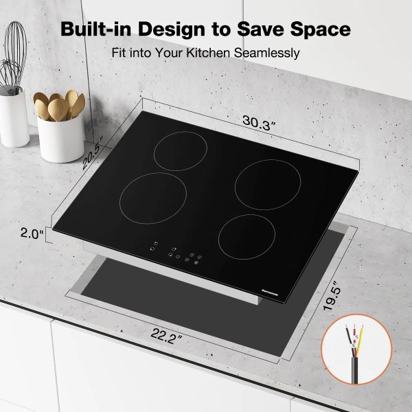 Brand New Thermomate 30" Electric Cooktop CHTB774 For Sale