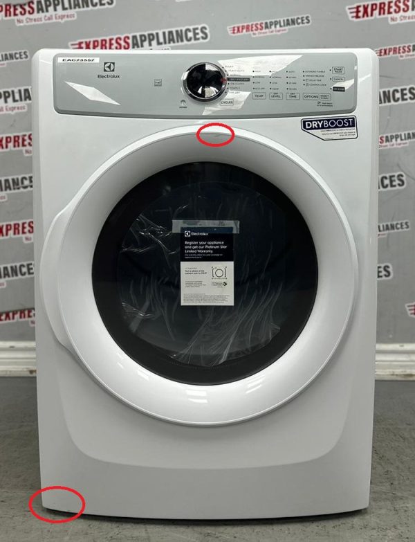 Open Box Electrolux 27” Electric Stackable Dryer ELFE733CAW1 For Sale