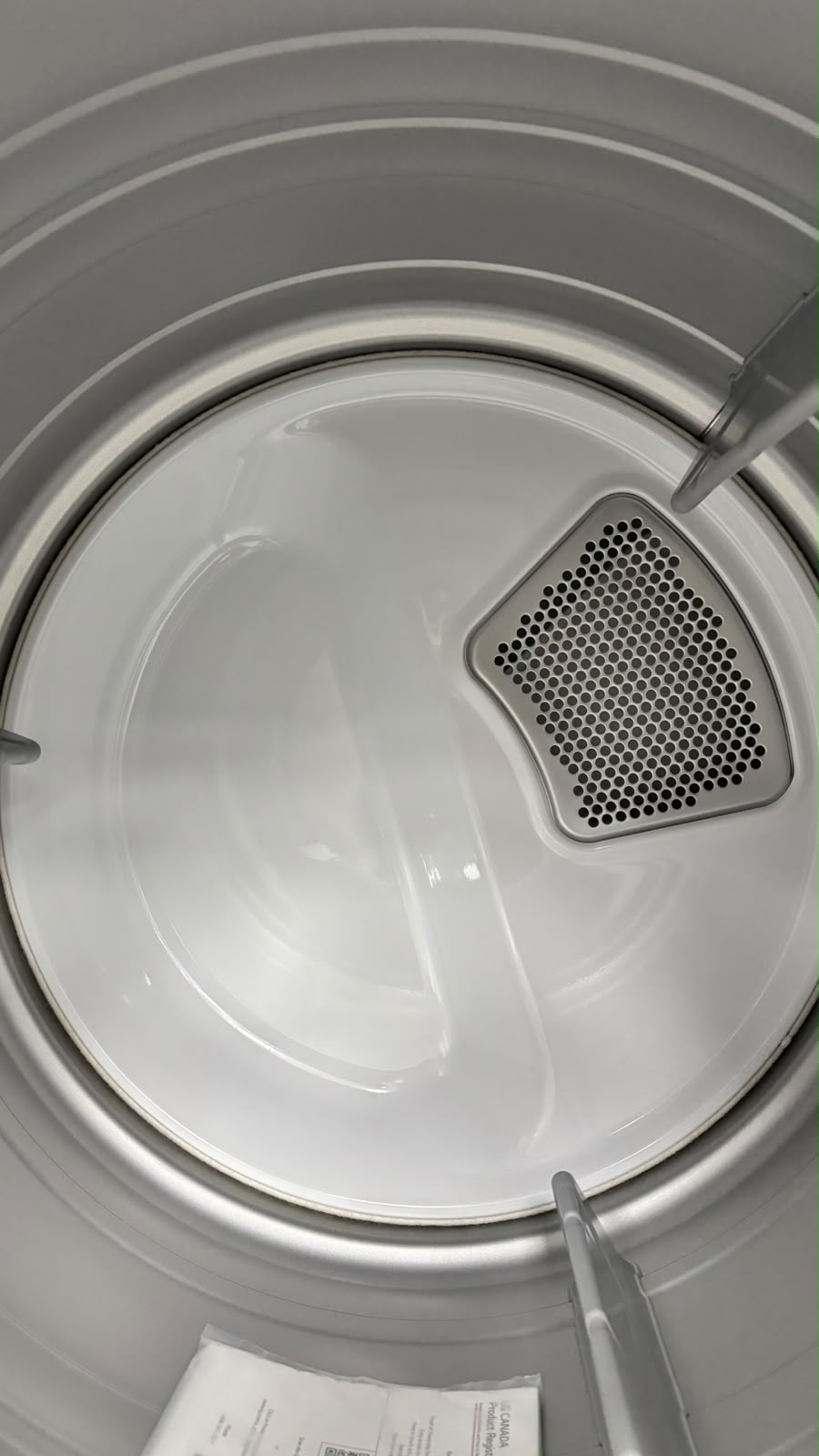 Open Box LG 27” Front Load Washer and Electric Dryer Stackable Set WM3400CV DLE3400V For Sale Open Box LG 27” Front Load Washer and Electric Dryer Stackable Set WM3400CV DLE3400V For Sale
