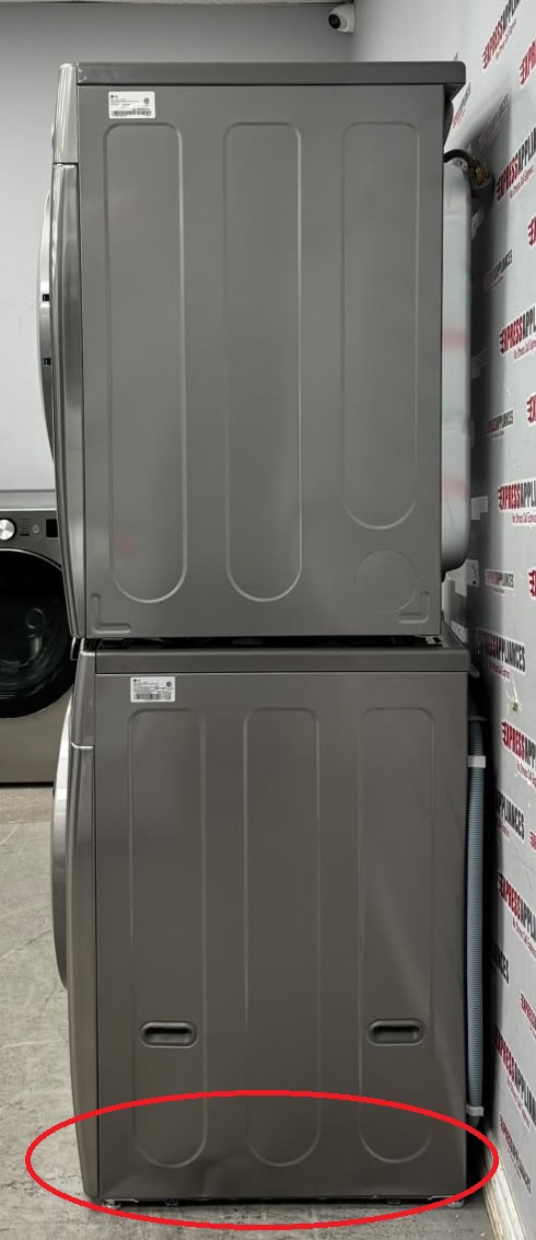Open Box LG 27” Front Load Washer and Electric Dryer Stackable Set WM3400CV DLE3400V For Sale Open Box LG 27” Front Load Washer and Electric Dryer Stackable Set WM3400CV DLE3400V For Sale