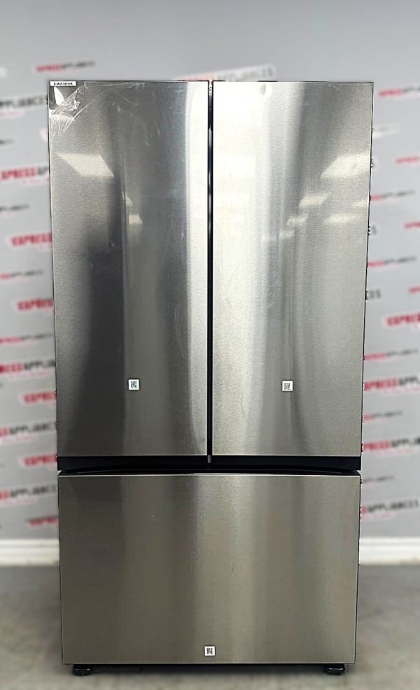 Open Box Samsung 36” Counter Depth French Door Refrigerator RF24BB6200QLAA For Sale