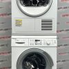 Used Bosch 24” Front Load Washer and Electric Dryer Stackable Set WAS24460UC WTV76100CN For Sale (1)