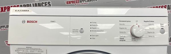 Used Bosch 24” Front Load Washer and Electric Dryer Stackable Set WAS24460UC WTV76100CN For Sale