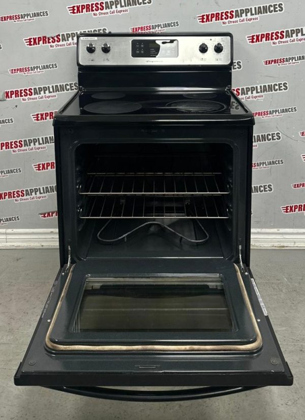 Used Frigidaire 30” Freestanding Glass Top Stove CFEF368JCC For Sale