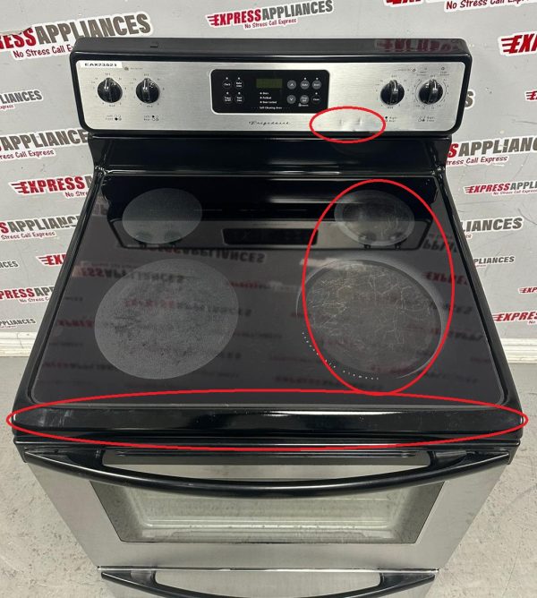 Used Frigidaire 30” Freestanding Glass Top Stove CFEF368JCC For Sale