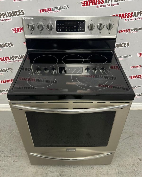 Used Frigidaire 30” Freestanding Glass Top Stove CGEF3059RFB For Sale