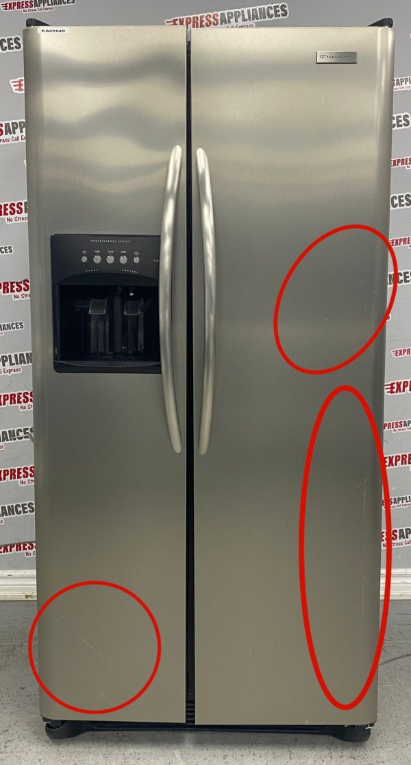 Used Frigidaire 33” Side-By-Side Refrigerator PLHS37EESB9 For Sale