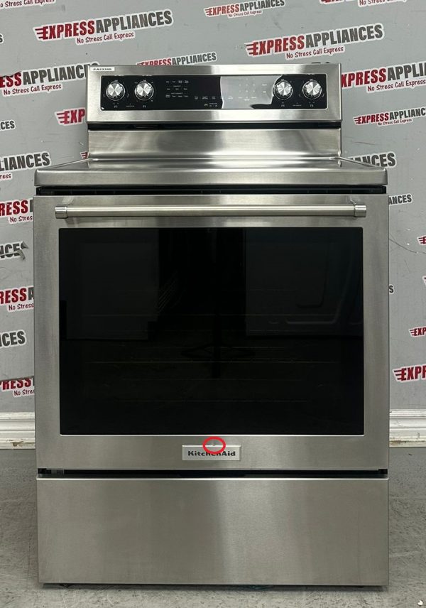 Used KitchenAid 30” Freestanding Glass Top Stove YKFEG500ESS3 For Sale