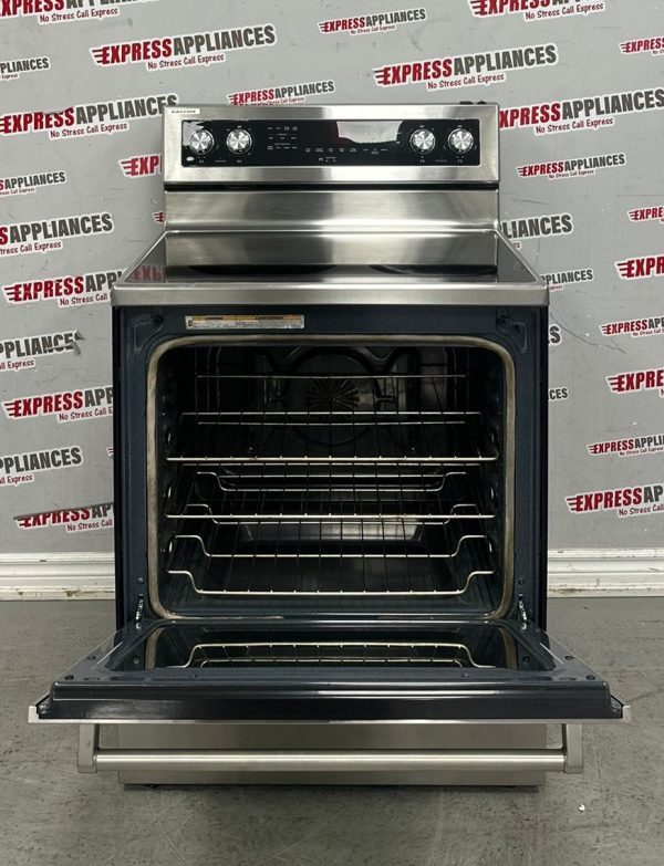 Used KitchenAid 30” Freestanding Glass Top Stove YKFEG500ESS3 For Sale