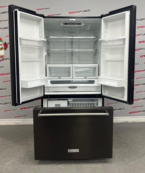 Used KitchenAid 36” French Door Refrigerator KRFC302EBS00 For Sale