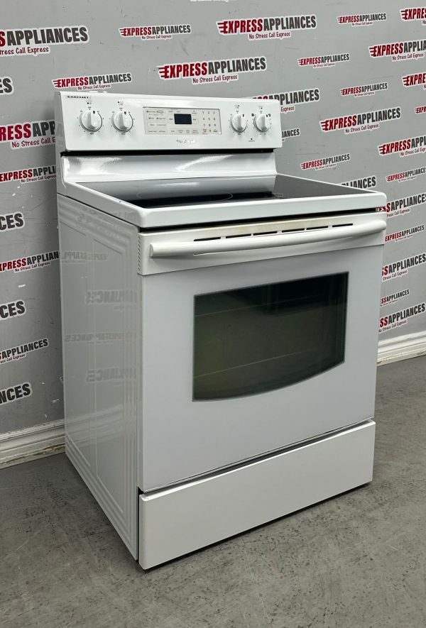 Used Samsung 30” Freestanding Glass Top Stove FE-R400SW/XAC For Sale