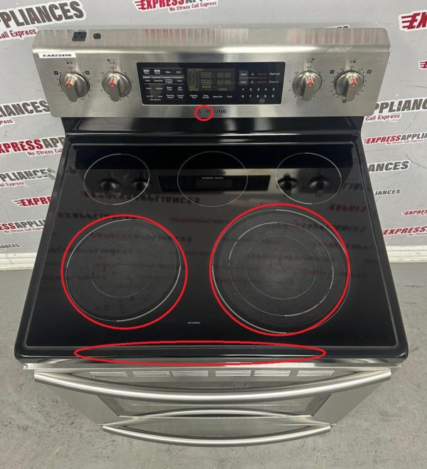 Used Samsung 30” Freestanding Glass Top Stove FE710DRS/XAC For Sale