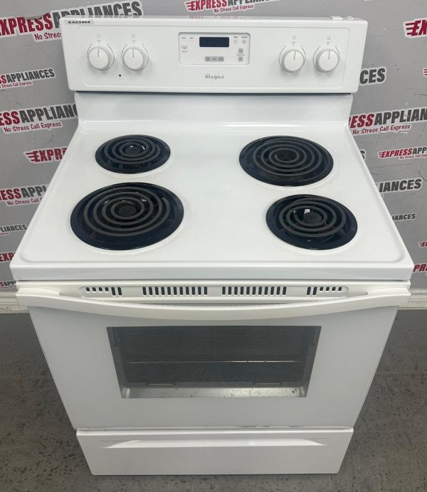 Used Whirlpool 30” Freestanding Coil Stove YWFC150M0EW0 For Sale