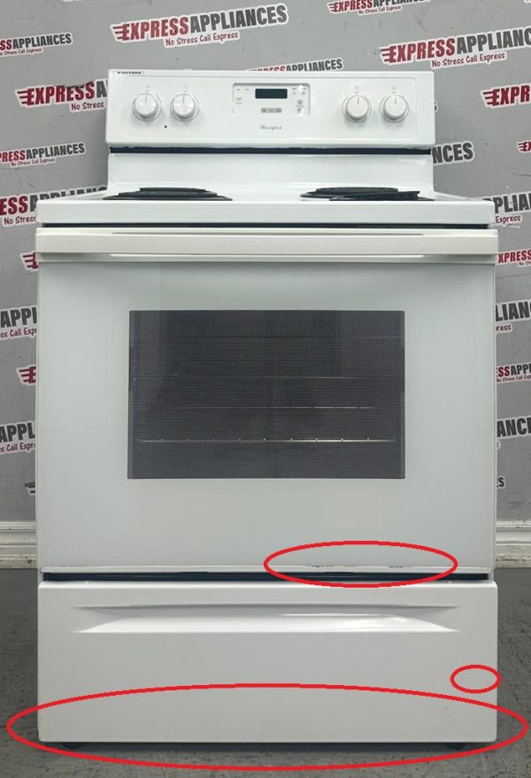 Used Whirlpool 30” Freestanding Coil Stove YWFC150M0EW0 For Sale