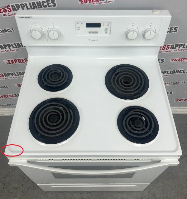 Used Whirlpool 30” Freestanding Coil Stove YWFC150M0EW0 For Sale