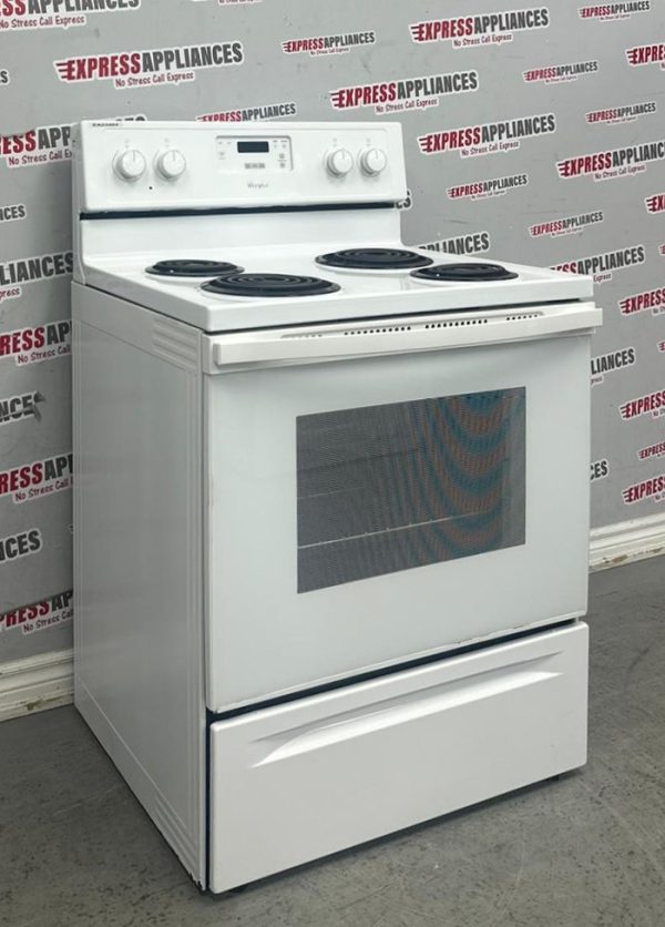 Used Whirlpool 30” Freestanding Coil Stove YWFC150M0EW0 For Sale