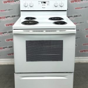 Used Whirlpool 30” Freestanding Coil Stove YWFC150M0EW0 For Sale