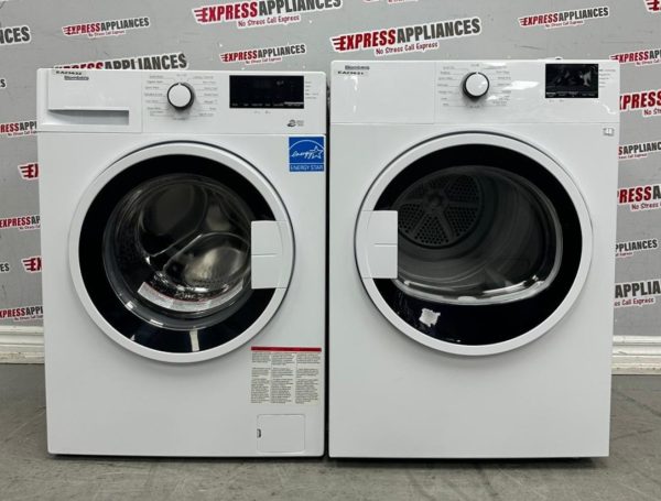 Used Blomberg 24” Front Load Washer and Electric Dryer Stackable Set WM72200W DV17600W For Sale