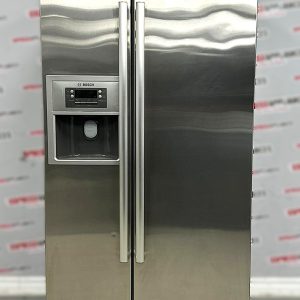 Used Bosch 36” Counter Depth Side-By-Side Refrigerator B20CS51SNS/02 For Sale