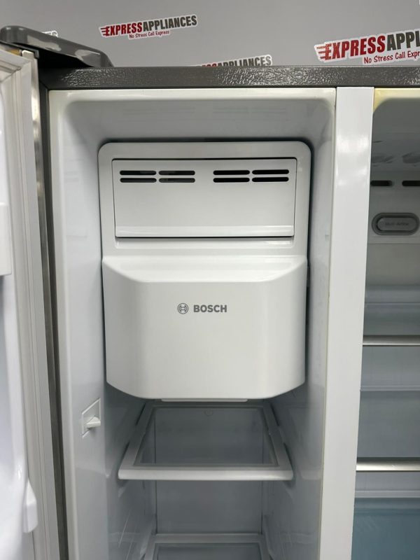 Used Bosch 36” Counter Depth Side-By-Side Refrigerator B20CS51SNS/02 For Sale