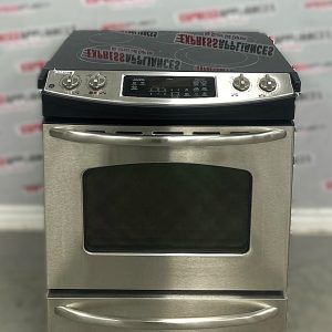 Used GE 31.5” Slide-In Glass Top Stove JCSP42SR1SS For Sale