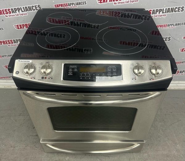 Used GE 31.5” Slide-In Glass Top Stove JCSP42SR1SS For Sale