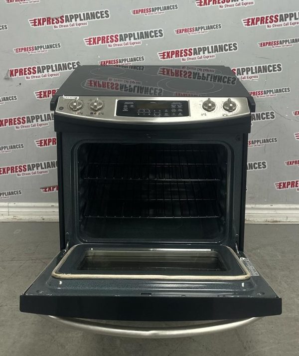 Used GE 31.5” Slide-In Glass Top Stove JCSP42SR1SS For Sale