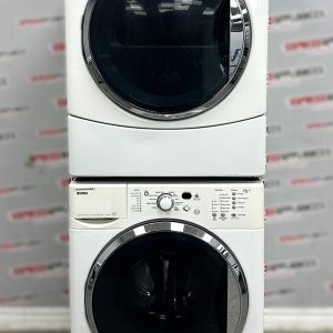 Used Kenmore 27” Front Load Washer and Electric Dryer Stackable Set 110.475716 110.C87571601 For Sale