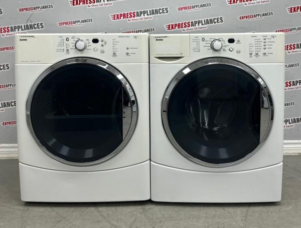 Used Kenmore 27” Front Load Washer and Electric Dryer Stackable Set 110.475716 110.C87571601 For Sale