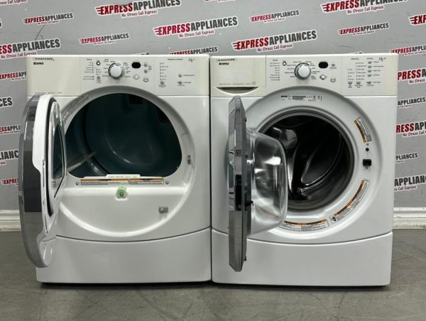 Used Kenmore 27” Front Load Washer and Electric Dryer Stackable Set 110.475716 110.C87571601 For Sale