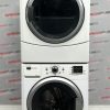 Used Maytag 27” Front Load Washer and Electric Dryer Stackable Set MHWE200XW00 YMEDE200XW1 For Sale (1)