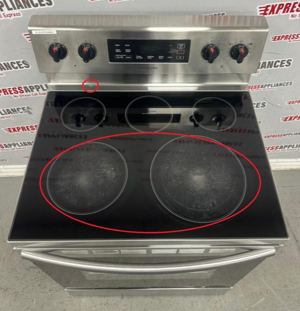 Used Samsung 30” Freestanding Glass Top Stove NE59K3310SS/AC For Sale