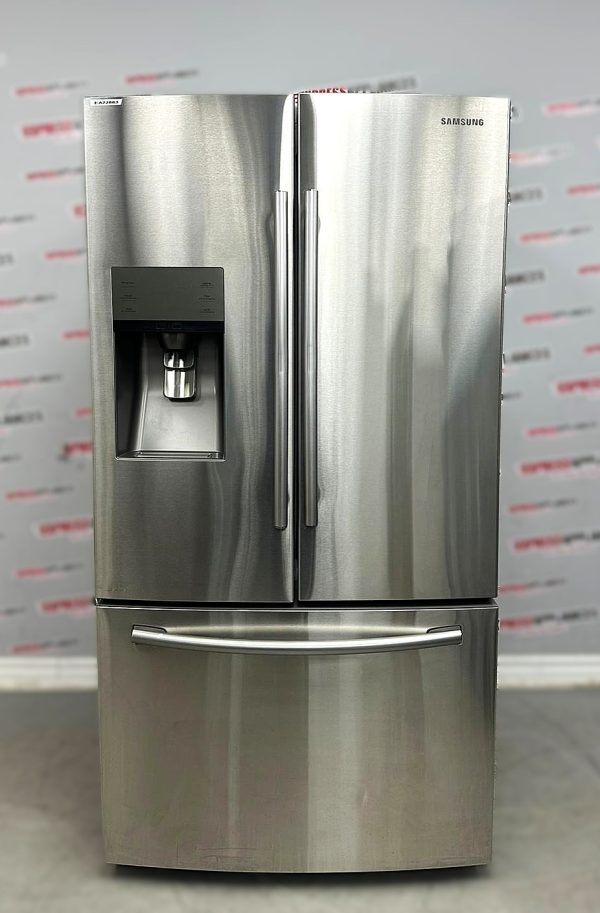 Used Samsung 36” French Door Refrigerator RF323TEDBSR For Sale