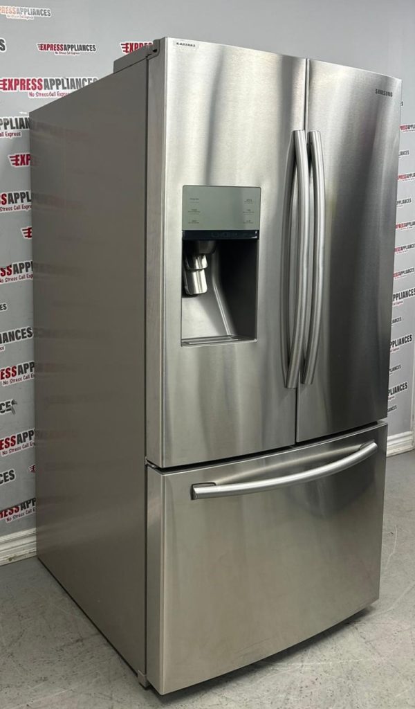 Used Samsung 36” French Door Refrigerator RF323TEDBSR For Sale