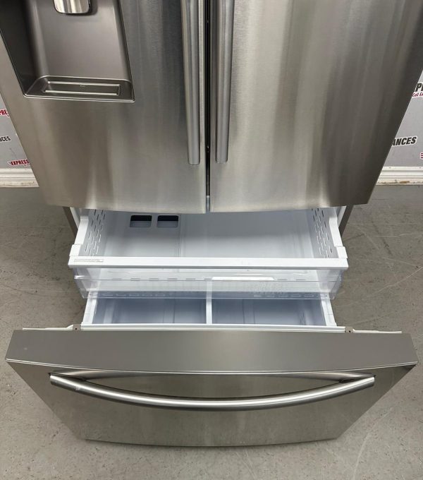 Used Samsung 36” French Door Refrigerator RF323TEDBSR For Sale