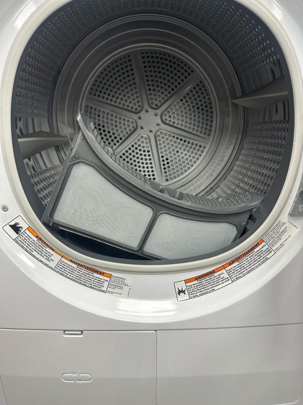 Used Whirlpool 24” Front Load Washer and Electric Ventless Dryer Stackable Set WFW3090JW YWHD3090GW0 For Sale