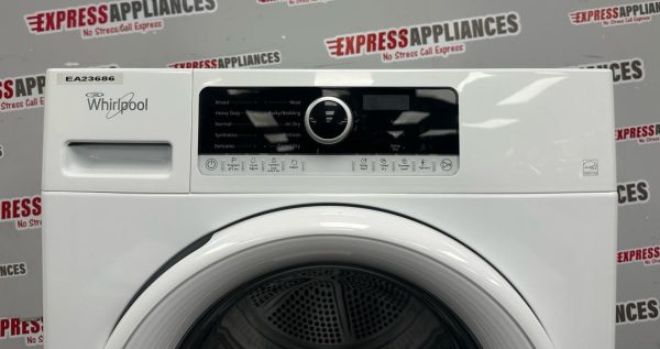 Used Whirlpool 24” Front Load Washer and Electric Ventless Dryer Stackable Set WFW3090JW YWHD3090GW0 For Sale