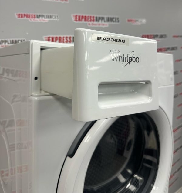 Used Whirlpool 24” Front Load Washer and Electric Ventless Dryer Stackable Set WFW3090JW YWHD3090GW0 For Sale