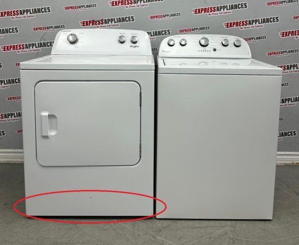 Used Whirlpool 27” Top Load Washer and 29” Electric Dryer Side-by-Side Set WTW5000DW0 YWED4850HW0 For Sale