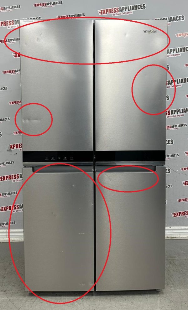 Used Whirlpool 36” Counter Depth French Door Refrigerator WRQA59CNKZ For Sale