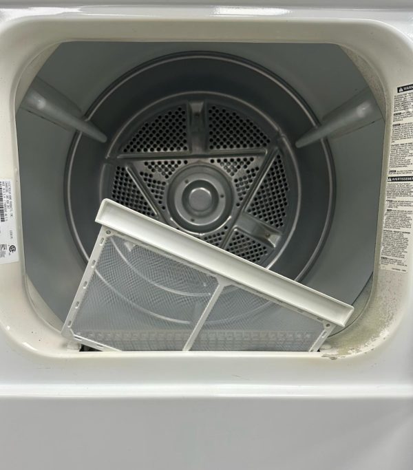 Used 27” Kenmore Front Load Washer and Frigidaire Electric Dryer Stackable Set 970-C47062-10 GLEQ442CES0 For Sale