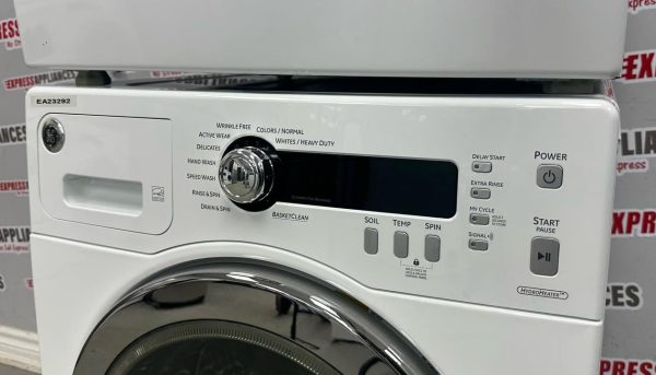 Used GE 24” Front Load Washer and Electric Dryer Stackable Set WCVH4800K2WW PCVH480EK1WW For Sale