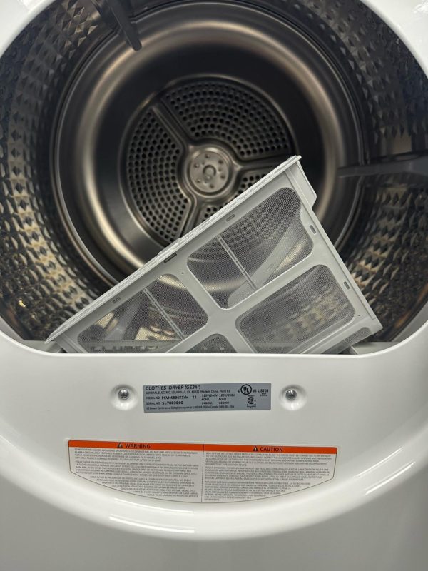 Used GE 24” Front Load Washer and Electric Dryer Stackable Set WCVH4800K2WW PCVH480EK1WW For Sale