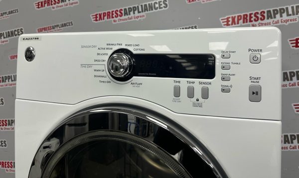 Used GE 24” Front Load Washer and Electric Dryer Stackable Set WCVH4800K2WW PCVH480EK1WW For Sale