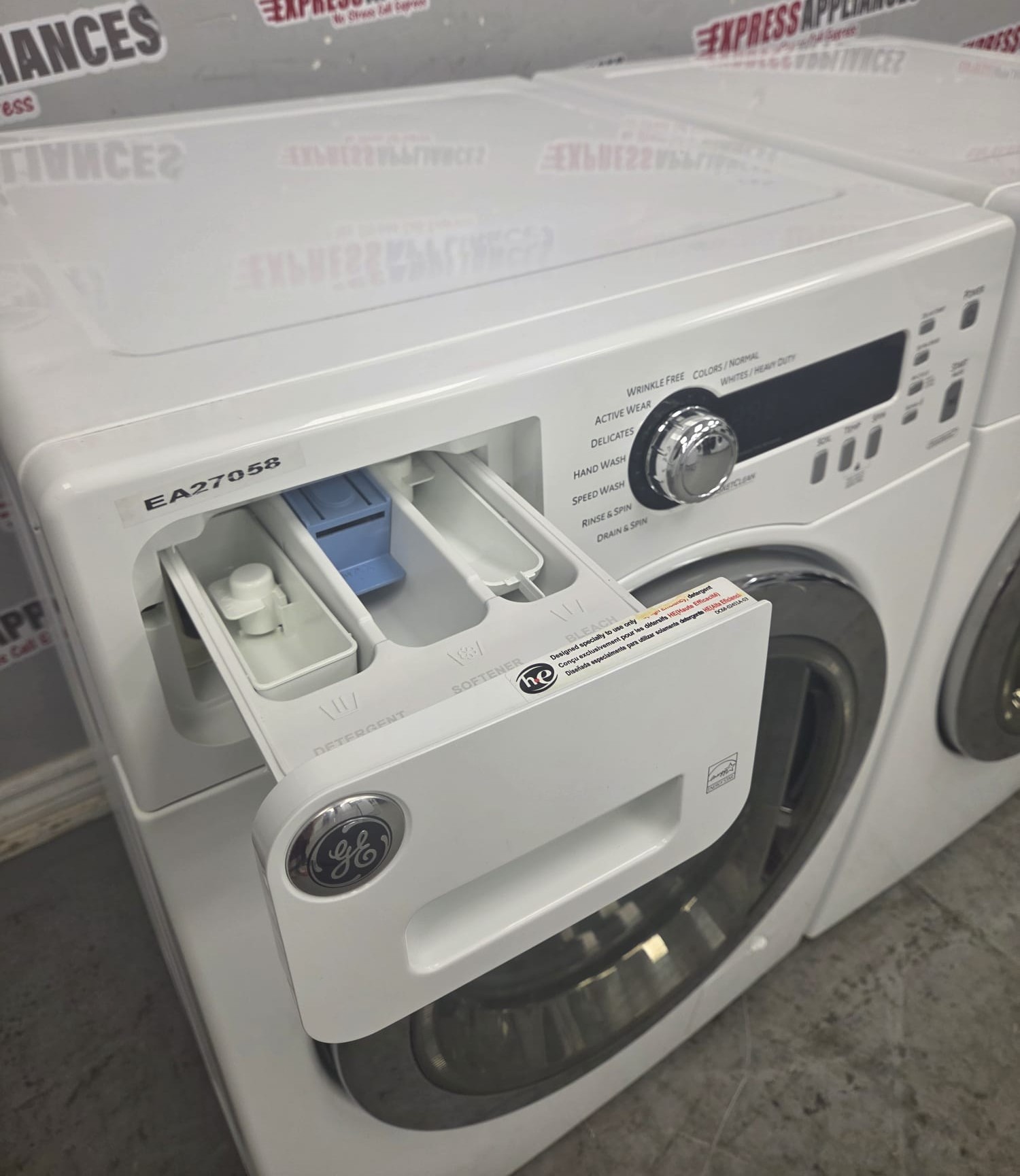 Used GE 24” Front Load Washer and Electric Dryer Stackable Set WCVH4800K2WW PCVH480EK1WW For Sale Used GE 24” Front Load Washer and Electric Dryer Stackable Set WCVH4800K2WW PCVH480EK1WW For Sale