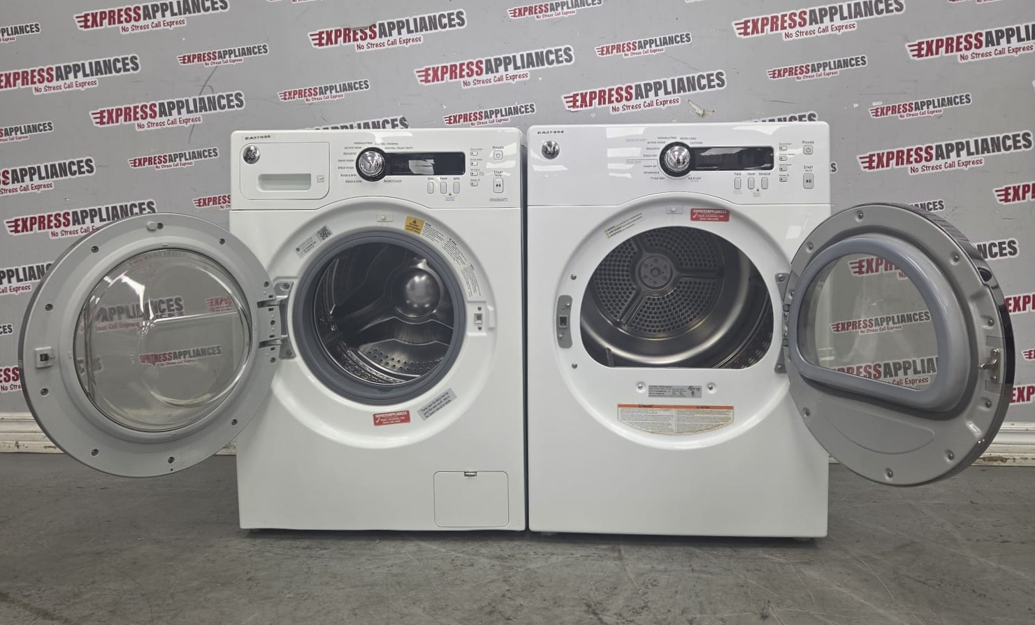 Used GE 24” Front Load Washer and Electric Dryer Stackable Set WCVH4800K2WW PCVH480EK1WW For Sale Used GE 24” Front Load Washer and Electric Dryer Stackable Set WCVH4800K2WW PCVH480EK1WW For Sale