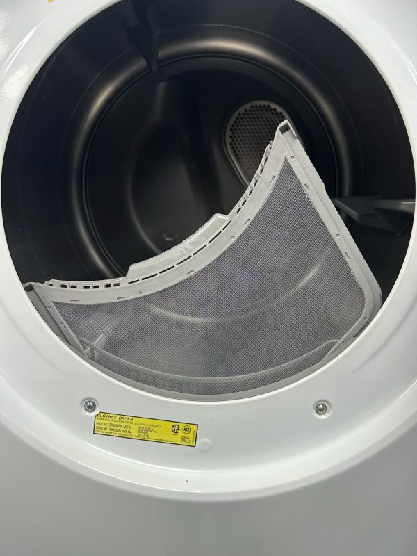 Used Samsung 27” Front Load Washer and Electric Dryer Stackable Set WF330ANW/XAC06 DV330AEW/XAC05 For Sale