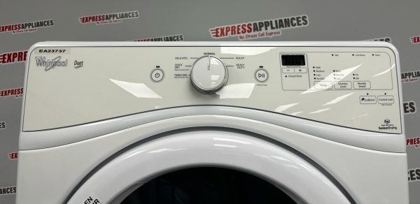 Used Whirlpool 27” Front Load Washer and Electric Dryer Stackable Set WFW72HEDW0 YWED72HEDW1 For Sale