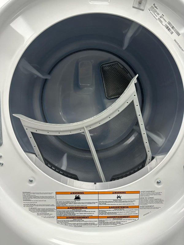 Used Whirlpool 27” Front Load Washer and Electric Dryer Stackable Set WFW72HEDW0 YWED72HEDW1 For Sale